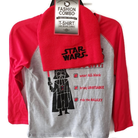 🎈🎈 Star Wars Vaders 2 pcs Tee and Beanie set - Picture 1 of 4